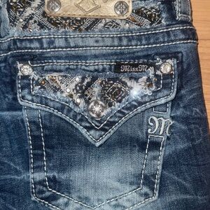 Miss Me Embellished Dark Blue Jeans